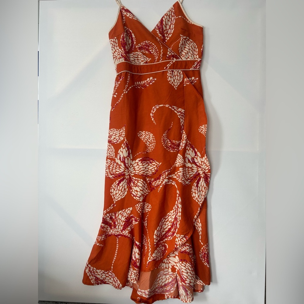 Land of the free Floral Orange Dress (B0034)